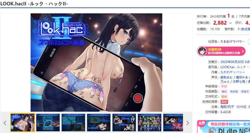 DL6月新作[个人自购]【爆款3D/全动态/官中】 LOOK.hacII -手机摄像头X盗摄II-（LOOK.hacII -ルック・ハックII-）V1.1 DL-第2张-游戏-飞雪ACG