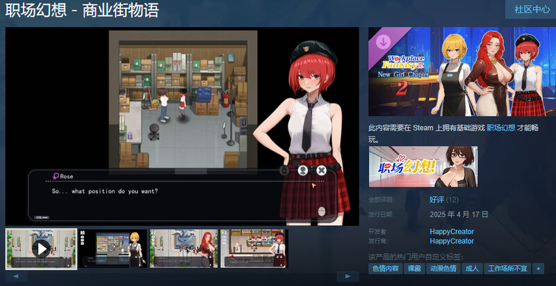 [新增DLC]【纱盒SLG/都市厚宫/冻泰/官忠】直场幻想（Workplace Fantasy）V1.3.0 (STEAM官忠+全DLC)【4.70GG/FM--第2张-游戏-飞雪ACG